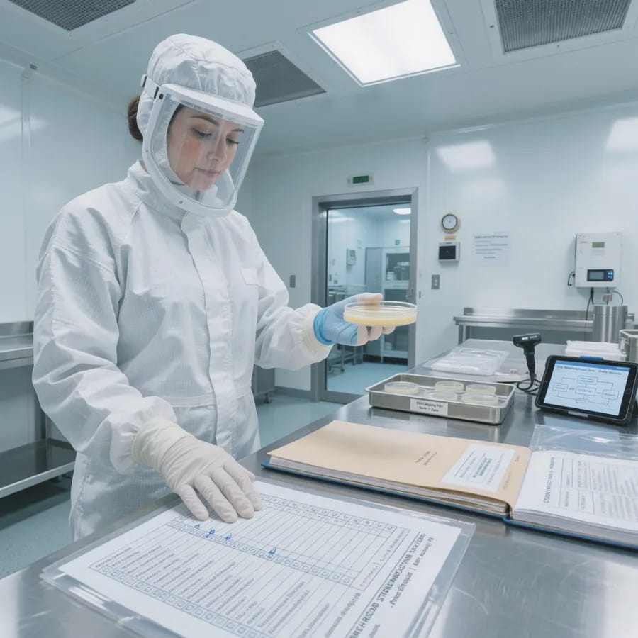 Cleanroom compliance worker